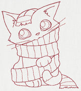 Feline Festive Outlines - Kitty Scarf