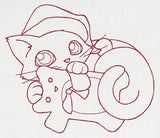 Feline Festive Outlines - Teddy Bear Kitty