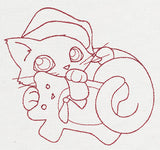 Feline Festive Outlines - Teddy Bear Kitty