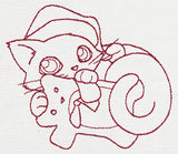 Feline Festive Outlines - Teddy Bear Kitty