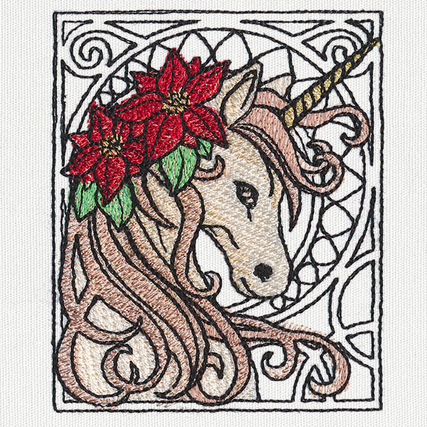 Art Nouveau Christmas - Unicorn