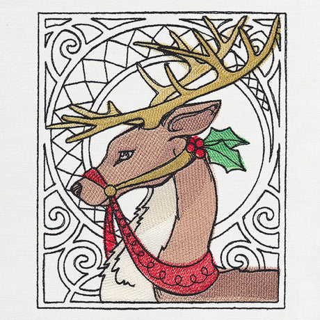 Art Nouveau Christmas - Reindeer