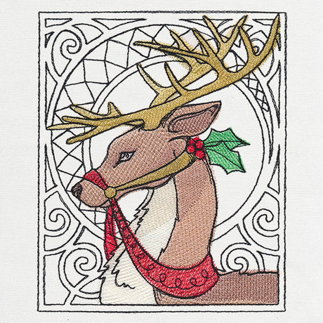 Art Nouveau Christmas - Reindeer