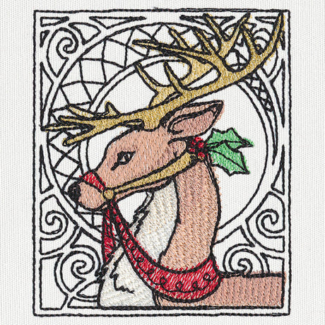 Art Nouveau Christmas - Reindeer
