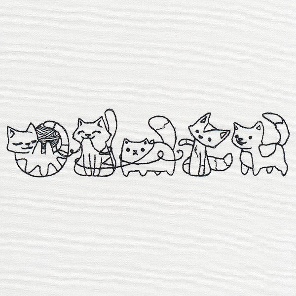 Playful Kittens Border