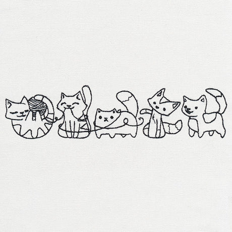 Playful Kittens Border