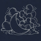 Vintage Celestial - Moon and Clouds