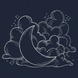 Vintage Celestial - Moon and Clouds