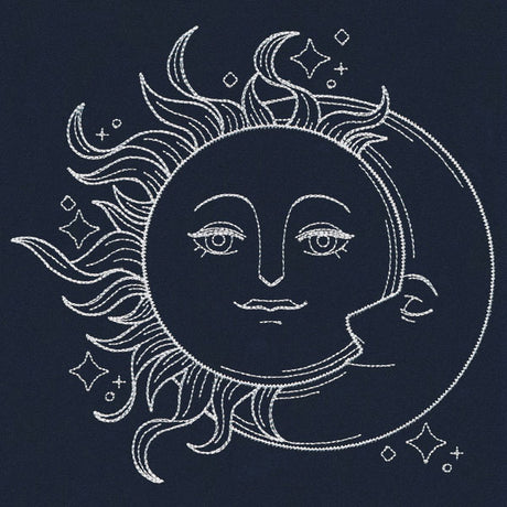 Vintage Celestial - Sun and Moon