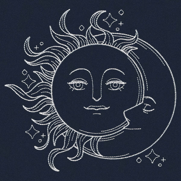Vintage Celestial - Sun and Moon