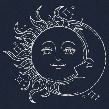 Vintage Celestial - Sun and Moon