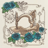 Parisian Sewing Machine and Roses