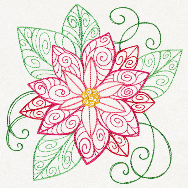 Yuletide Spirals - Poinsettia