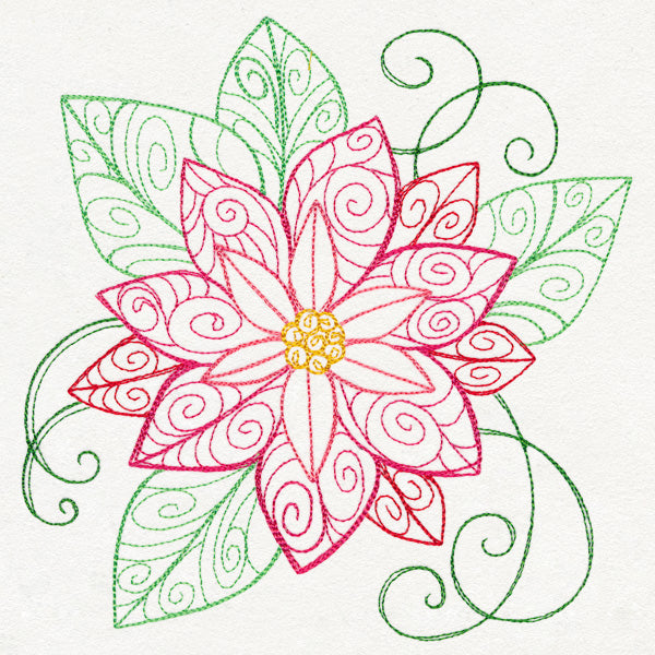 Yuletide Spirals - Poinsettia