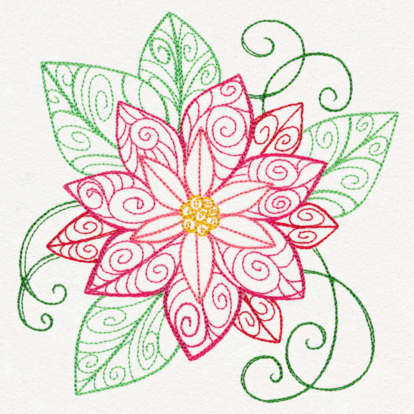 Yuletide Spirals - Poinsettia