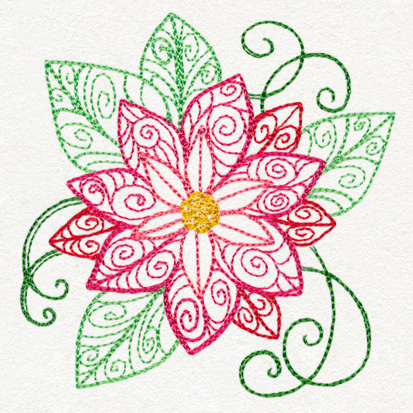 Yuletide Spirals - Poinsettia