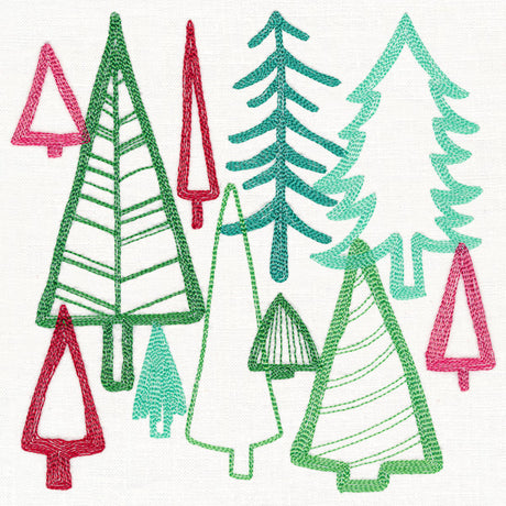Merry Modern Tree Collage