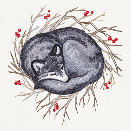 Cozy Winter Wolf