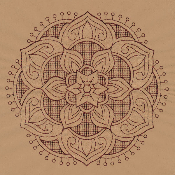 Trapunto Flower Medallion