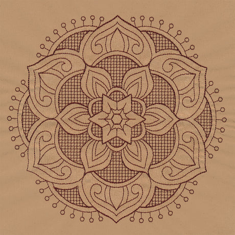 Trapunto Flower Medallion