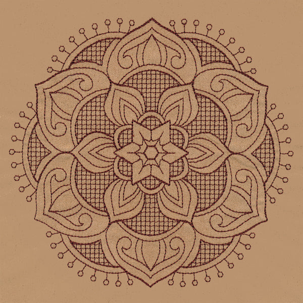 Trapunto Flower Medallion