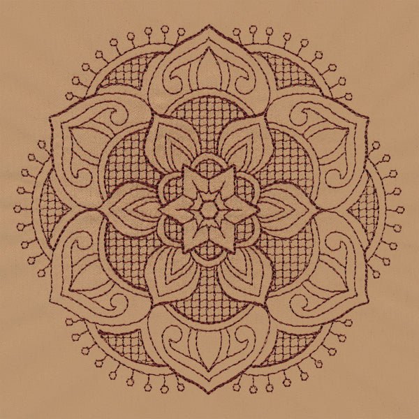 Trapunto Flower Medallion