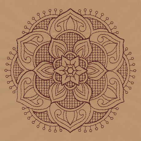 Trapunto Flower Medallion