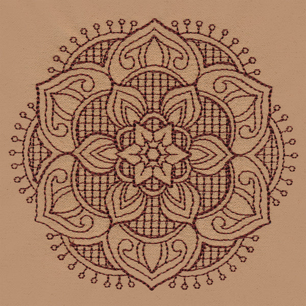Trapunto Flower Medallion