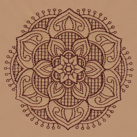 Trapunto Flower Medallion