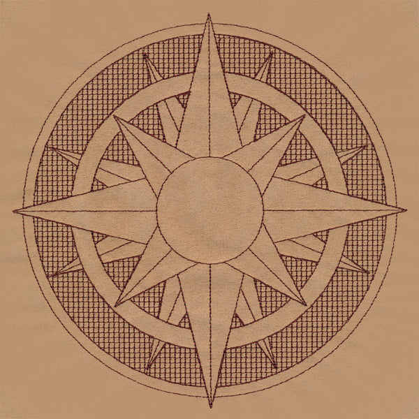 Trapunto Sun Medallion