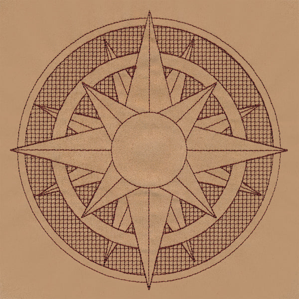 Trapunto Sun Medallion