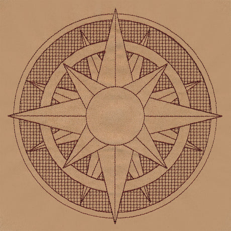 Trapunto Sun Medallion
