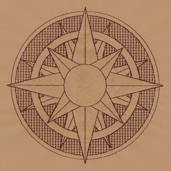 Trapunto Sun Medallion