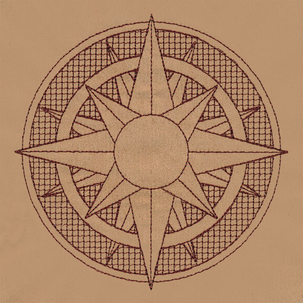 Trapunto Sun Medallion