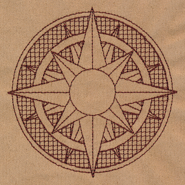Trapunto Sun Medallion