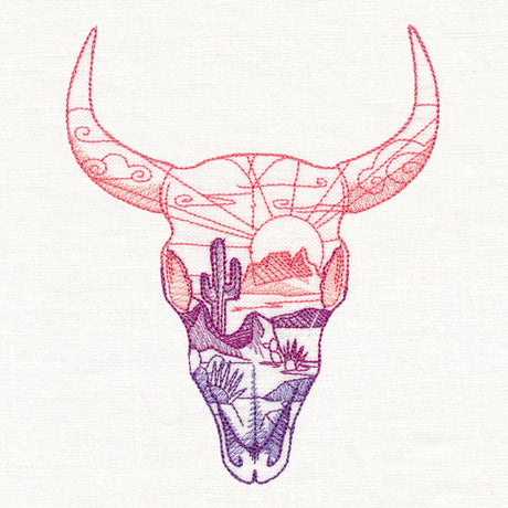 Desert Scene Steer Skull