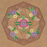 Blooming Desert Trapunto Mandala