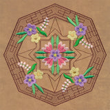 Blooming Desert Trapunto Mandala