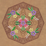 Blooming Desert Trapunto Mandala