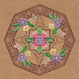 Blooming Desert Trapunto Mandala