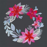 Silvered Poinsettia Wreath