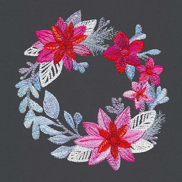 Silvered Poinsettia Wreath