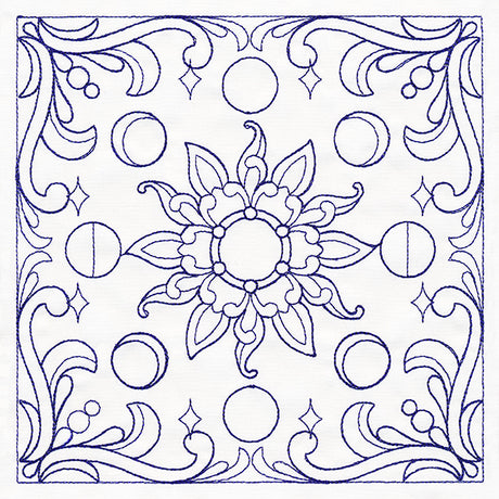 Moon Phases Quilting Square