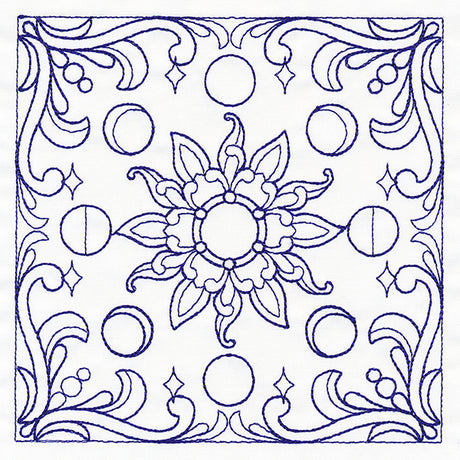 Moon Phases Quilting Square