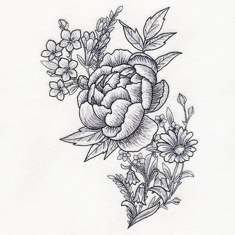 Antique Peony Spray