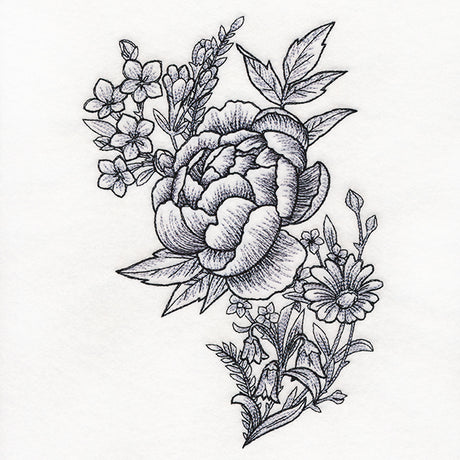 Antique Peony Spray