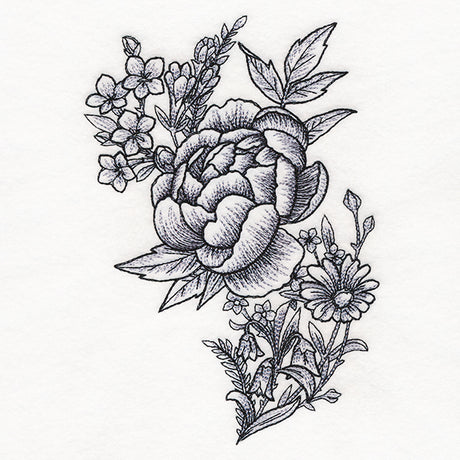 Antique Peony Spray