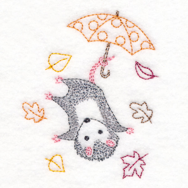 Blustery Autumn Opossum