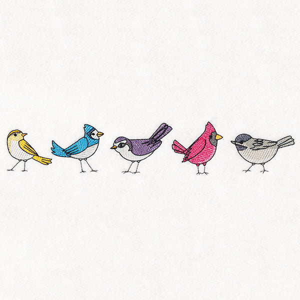 Winter Birds Border