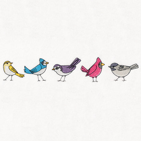 Winter Birds Border